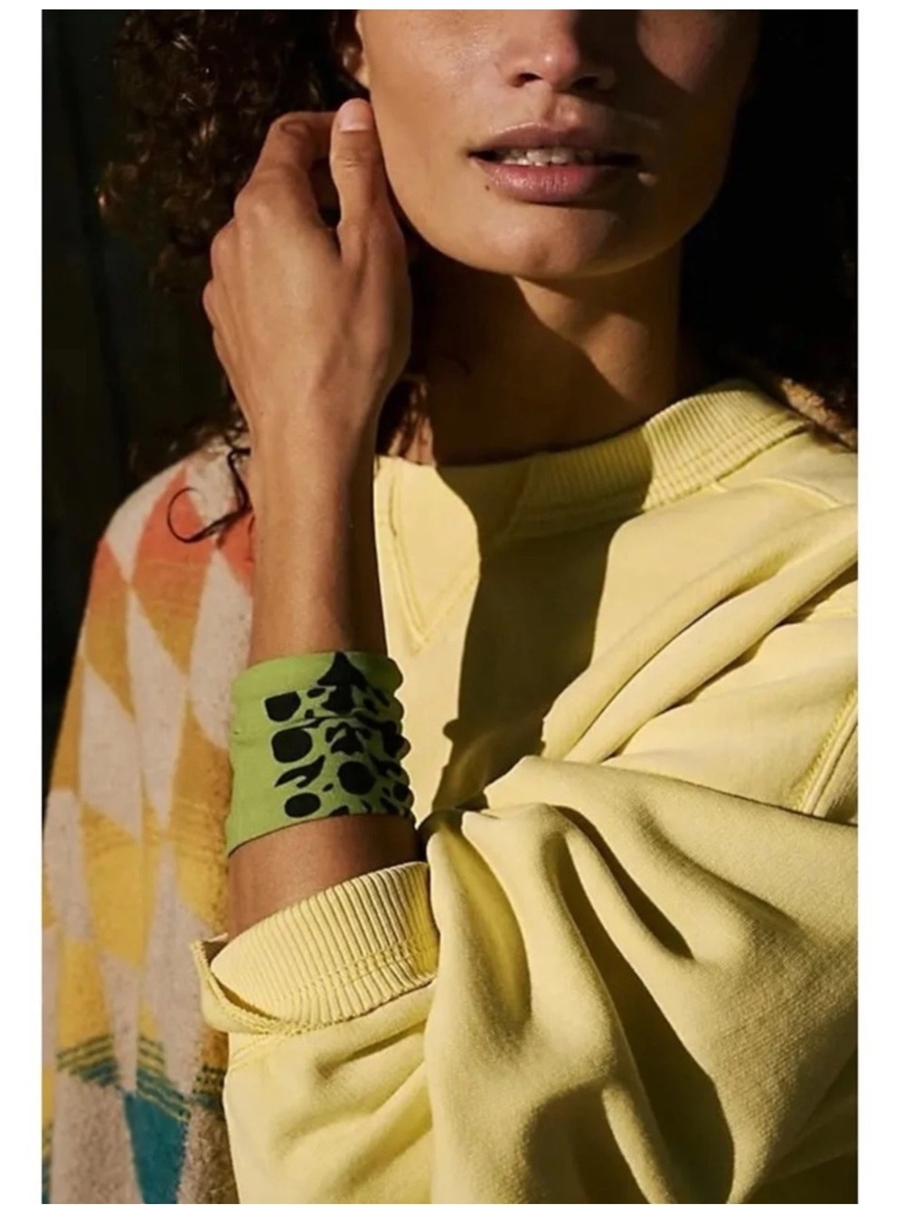 FP Movement by Free People Rumble Hair Tie Green Big Logo NWT